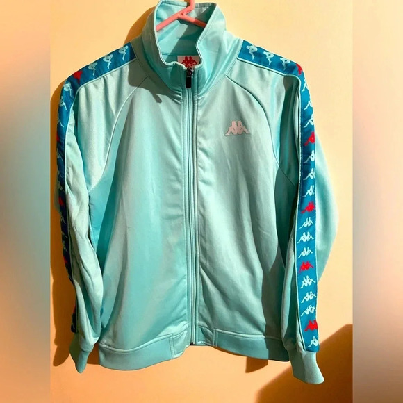 Kappa Women's 222 Banda Faratsiho Track Jacket Pool Blue Sz S - Picture 2 of 12